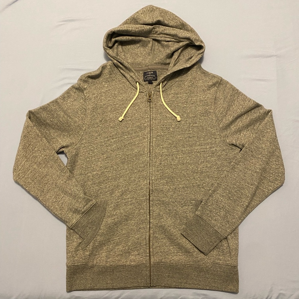J. Crew Men’s Large Gray Zip Hoodie Sweatshirt Jacket